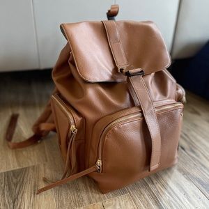 Leather Diaper Bag MOMINSIDE, 14 Pockets, Wet Dry Bag, 4 Insulated Pockets